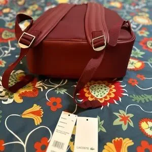 Lacoste | Bags | Lacoste Backpack In Red | Poshmark
